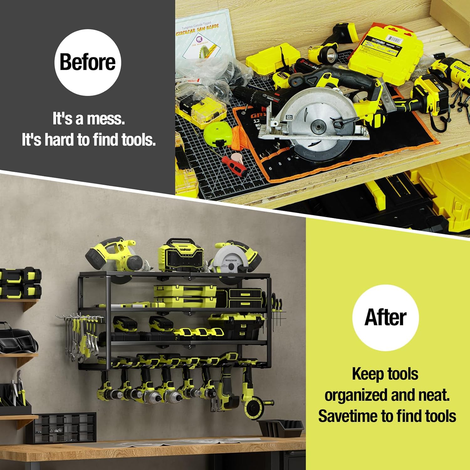 4 Layer Wall Mount Power Tool  - Power Tools Organizer recensie en prijs