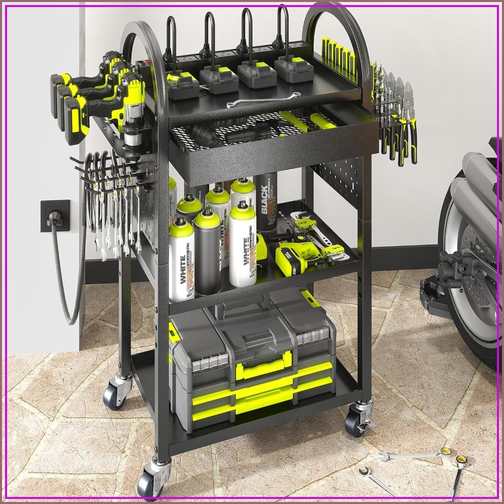Power Tool Cart with Charging  - Power Tools Organizer recensie en prijs