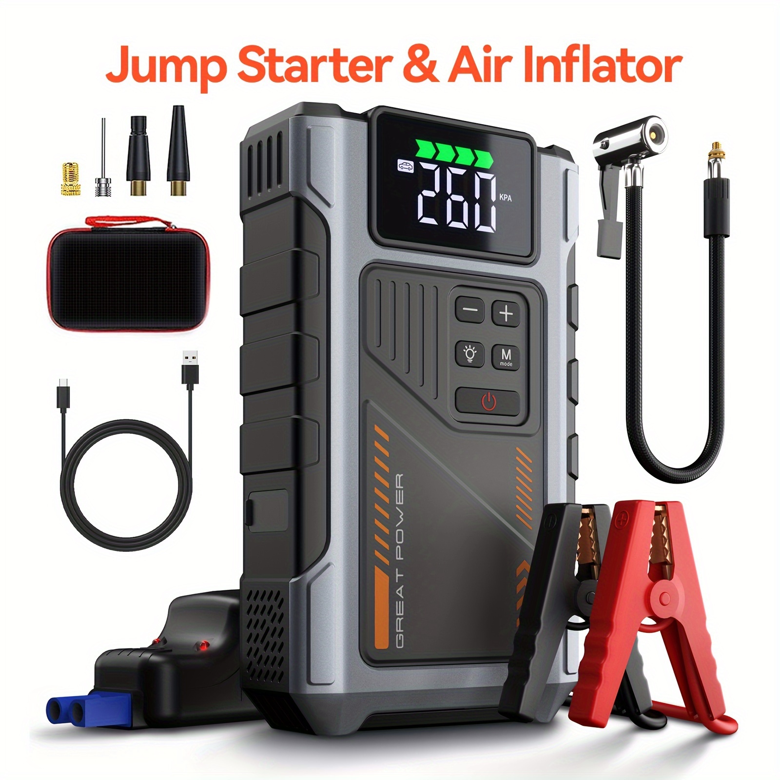 4000A Portable Car Jump Starte - Power Tools Display recensie en prijs