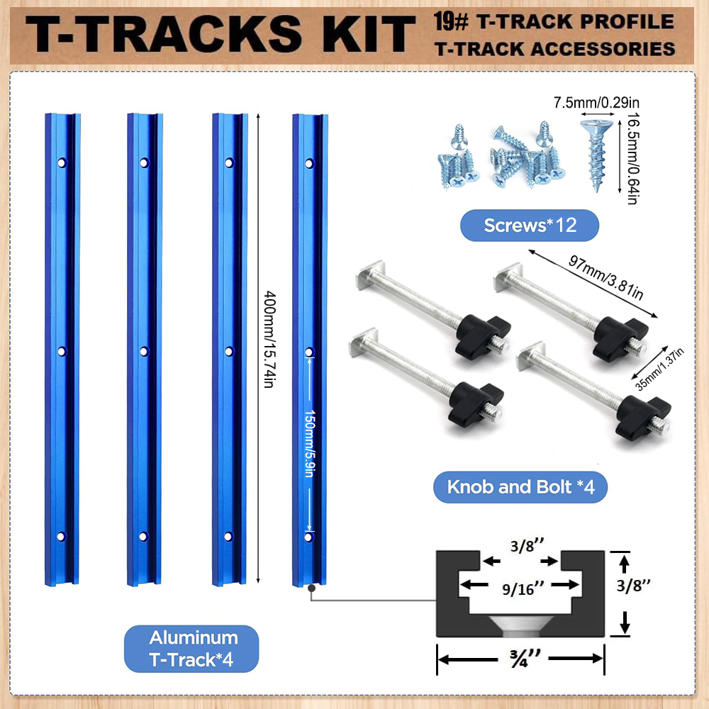 Woodworking 19# T-track Kit an - Power Tools Aldi recensie en prijs