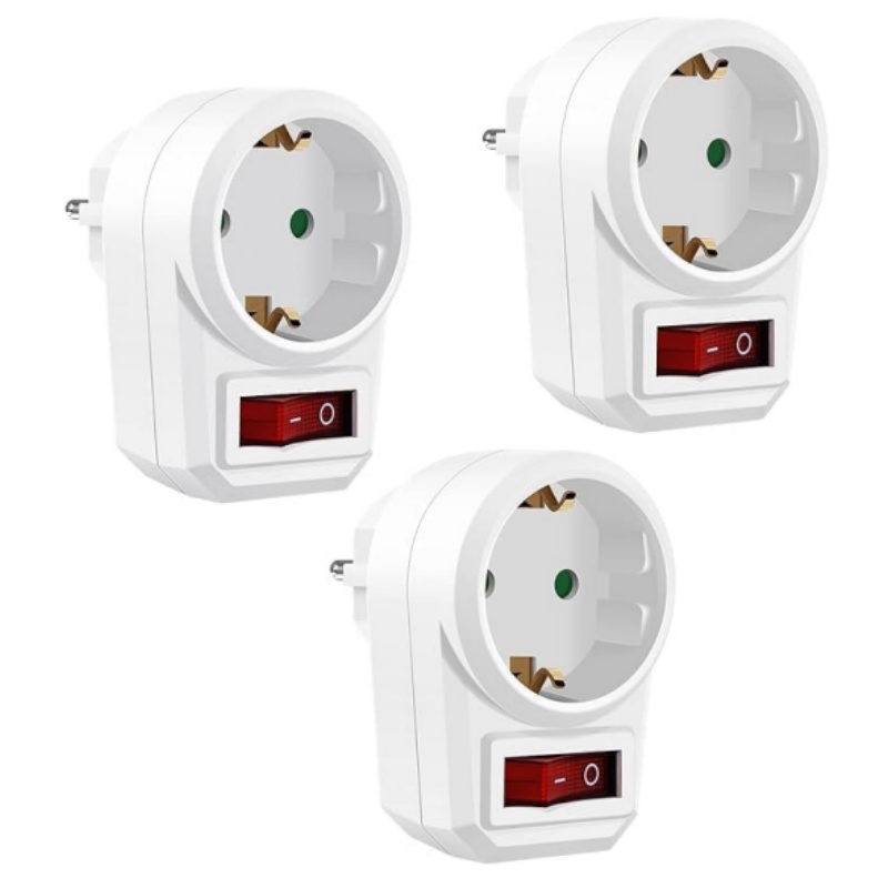 3PCS EU Socket Adapter With Sw - Power Tools Extension recensie en prijs