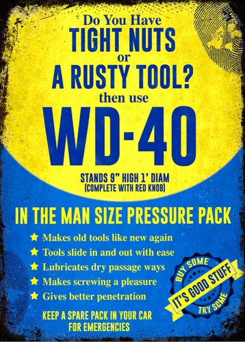 Vintage Retro WD40 Spray Garag - Power Tools Aldi recensie en prijs